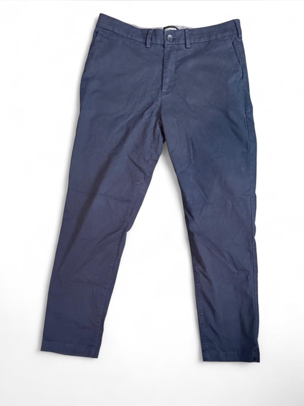 Express Men’s Athletic Slim 32W 32L Navy Blue Chino Pants